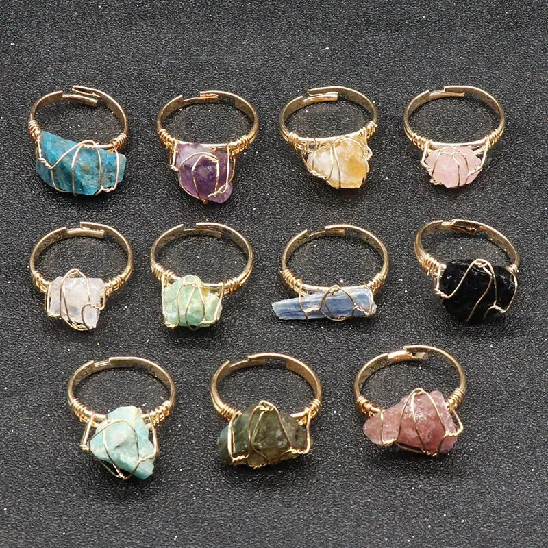 Healing Crystal Rings