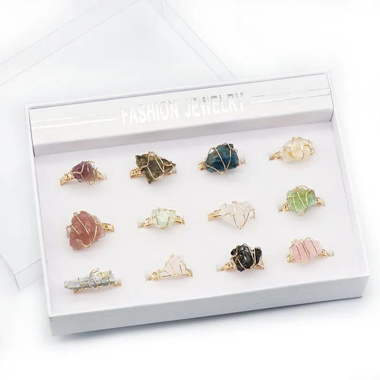 Healing Crystal Rings