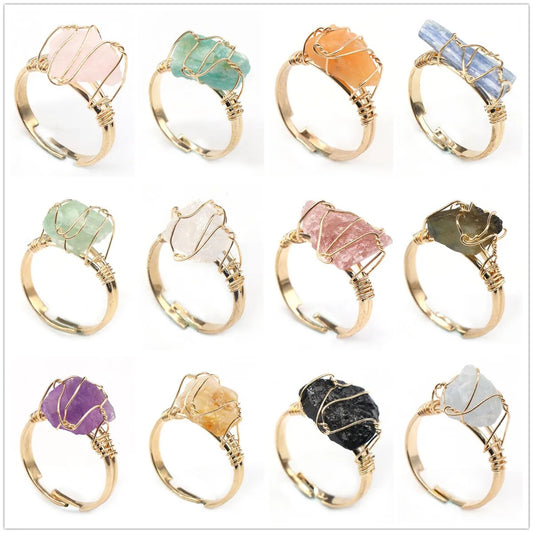 Healing Crystal Rings